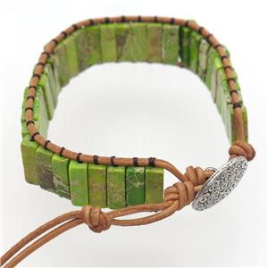 olive Imperial Jasper bracelet, Adjustable, approx 4.5-14mm, 18cm length