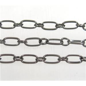 iron chain, black plated, approx 4x5mm, 4.5x8.5mm