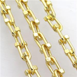 alloy chain, gold plated, approx 6-14mm