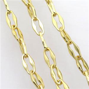 alloy chain, gold plated, approx 6-12mm