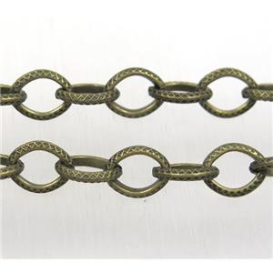 iron chain, Antique bronze plated, approx 8x10mm
