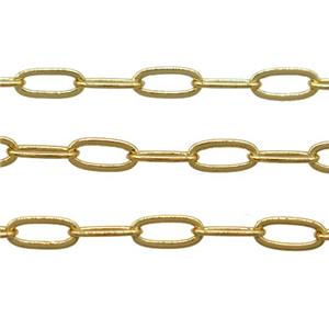 copper chain, gold plated, approx 3x7mm