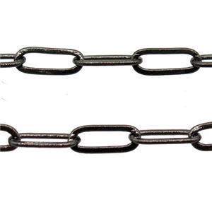 copper chain, black plated, approx 4x11mm