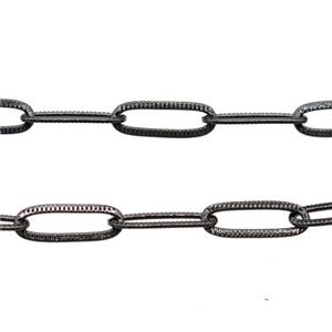 copper chain, black gunmetal plated, approx 5x15mm