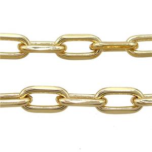 iron chain, gold plated, approx 7x13.5mm
