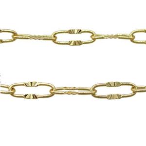 copper chain, gold plated, approx 5x14.5mm