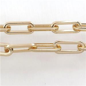 Alloy Chain, lt.gold plated, approx 8-23mm