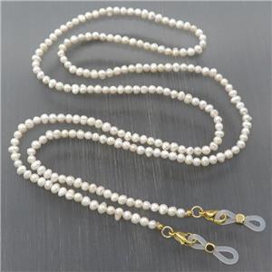 Pearl Chain for Face Mask and Glasses, approx 4-5mm, 78cm length