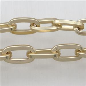 Alloy chain, gold plated, approx 10-20mm, 3mm