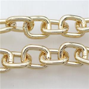 Aluminum chain, gold plated, approx 18-23mm, 4.5mm