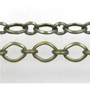 iron chain, Antique bronze plated, approx 6x7mm, 8.5x10.5mm
