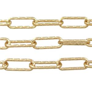 copper chain, gold plated, approx 6-16mm