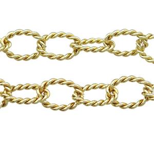 copper chain, gold plated, approx 14-20mm
