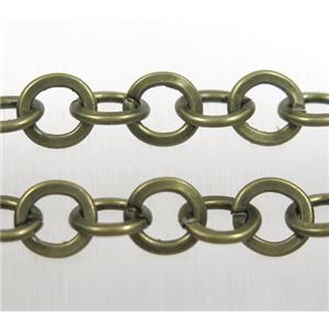 iron chain, Antique bronze, approx 6mm dia