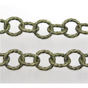iron chain, Antique bronze plated, approx 10x11mm