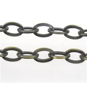 Iron Chain, Antique bronze, approx 8x11mm