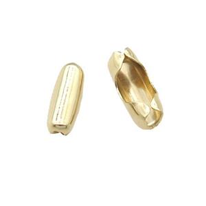 copper connector for ball chain, gold plated, approx 3.5-9mm