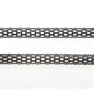 iron chain, black plated, approx 3mm dia