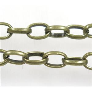 iron chain, antique bronze, approx 10x15mm