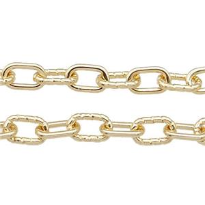 copper chain, gold plated, approx 5x8mm