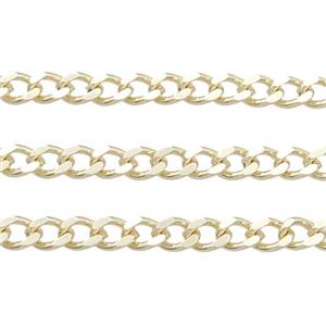 copper chain, gold plated, approx 3.2mm