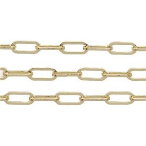 copper chain, gold plated, approx 2.4x5.7mm