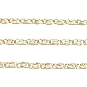 copper chain, gold plated, approx 2.2mm