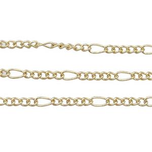 copper chain, gold plated, approx 2mm