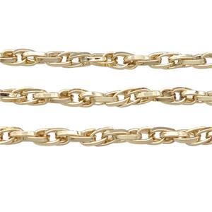 Iron chain, 14K gold plated, approx 3.5-6mm