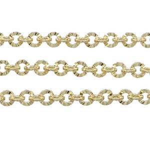 copper Chain, 14K gold plated, approx 4mm