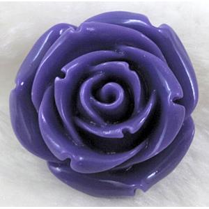 Compositive coral rose, Pendant, Purple, 30mm dia