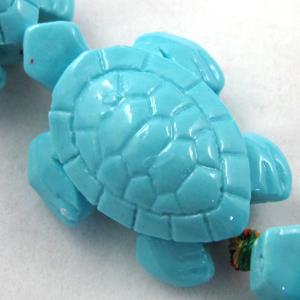 Compositive coral bead, tortoise, 24x35mm, 11pcs per st