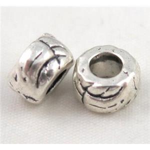bead, tibetan silver Non-Nickel, approx 10-14mm, 5mm hole