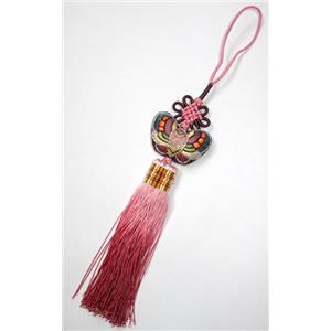 handmade Embroidery silk jewelry, 40mm wide, 22cm length