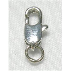 Platinum Plated Lobster Clasp, copper, 5x10mm 
