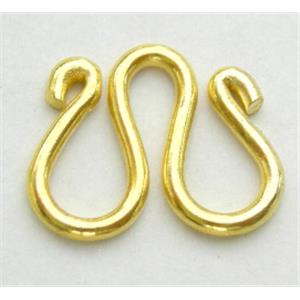 W-shaped connector, copper, gold plated, 13x10.5mm