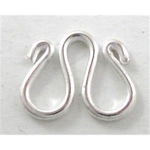 Silver plated W-Connector, copper, 13x10.5mm