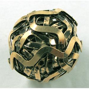 Anquite Bronze Filigree Bead Jewelry Balls, 20mm dia