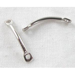 platinum plated jewelry connector, iron, 12mm length