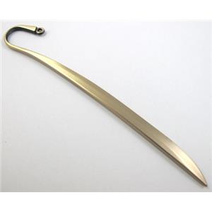 Bookmark, Bronze Plated Alloy Findings, 12.5cm(5 inch) length