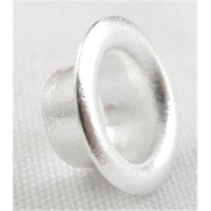 Silver plated copper core beads, 8.5mm dia, hole:5mm
