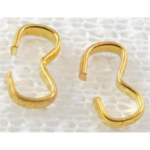 Gold Plated Connector Clasp, 6x13mm, iron