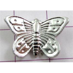 copper butterfly, 19x12mm, platinum plated
