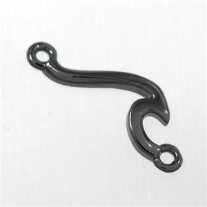 copper snake connector, black plated, approx 16mm