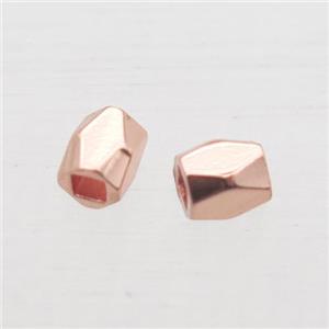 copper tube beads, rose gold, approx 3x4mm