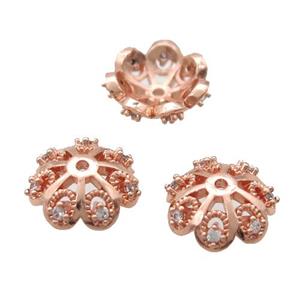 colorfast copper bead pave zircon, gold plated, approx 11mm dia