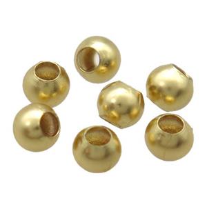 round copper beads, duck gold, Unfade, approx 3mm dia