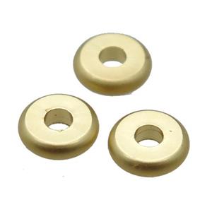 copper rondelle spacer beads, duck gold, Unfade, approx 6mm dia
