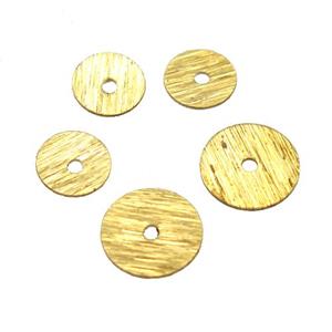 raw brass copper brushed spacer beads, heishi, approx 6mm dia