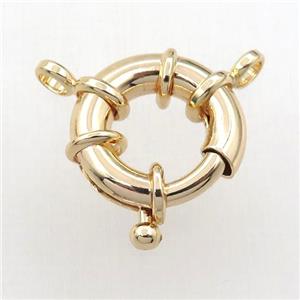 Copper Buoy Clasp Gold Plated, approx 19mm dia